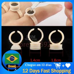 Other Permanent Makeup Supply 500 pcs Yellow Silicone Pigment Rings Microblading Tattoo ink Cup Holder Permanent Makeup lnk Rings for Eyelash Extension S/M/L 230523