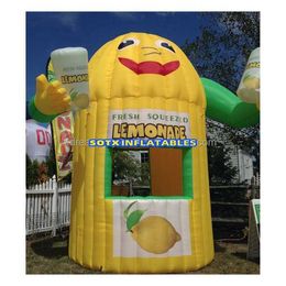 show display inflatable lemon booth inflatable lemonade stand with hands for advertising