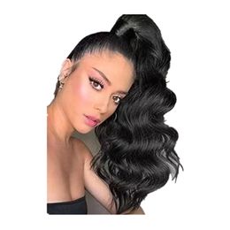 long ponytail hairpieces Human Hair, Body wave virgin ponytails extension for European Beauty 140g