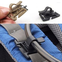 Camp Furniture YTBUS 1PC Drink Tube Clip Fixed Gear Water Pipe Hose Clamp Molle Backpack Tactical Buckle Outdoor Hike Hydration Bladder