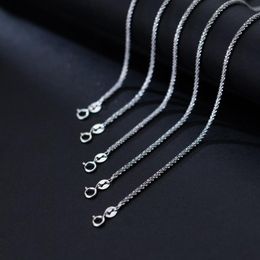 Chains 925 Sterling Silver Popcorn Chain Necklace For Women Jewellery On The Neck Long 40 45 50 55 60 70 80 CM Thick 2 MM Accessories