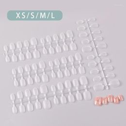 False Nails TSZS 100Pcs/lot Frosted Nail Extension Tips Oval Short Artificial Full Cover Press On Trapezoidal Fake Tip