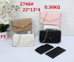 Women Bags Handbag Date code Purse clutch shoulder messenger cross body 3pcs set Purse Crossbody wallets