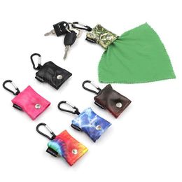 Keychains Lanyards 6 Colours Portable Glasses Cloth Pendant Fashion Printing Keychain Hanging Bag Carabiner Mobile Phone Sn Cleanin Dhzv5