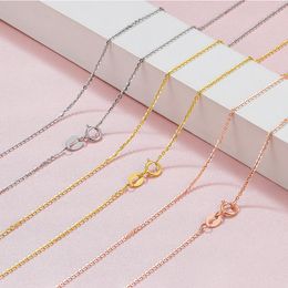 Necklaces FENASY 18K Rose Gold White Gold Au750 Yellow Gold 18 Inches Necklaces For Women Wedding Engagement Jewellery