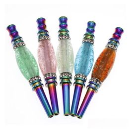 Smoking Pipes Luminous Diamond Colorf Hookah Cigarette Holder Tobacco Pipe Removable Arabian Smok Accessories Dhs Drop Delivery Home Dh9Ci