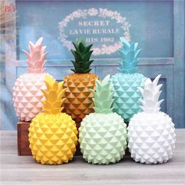 Decorative Objects Figurines BUF Resin Pineapple Piggy Bank Cute Gift Home Decoration Cash Coin Saving Box Creative House Money Box Pineapple Ornament G230523