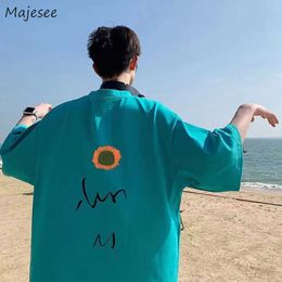Men's T-Shirts Tshirts Men Print Summer Oneck Streetwear dents Ulzzang Ins Chic Fashion Design Handsome Leisure Daily Teens Male Clothing Z0522
