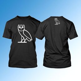 Men Tshirts Women Short Sleeved T-shirt Owl Print Summer Casual Fashion Round Neck Slim Cotton Clothes