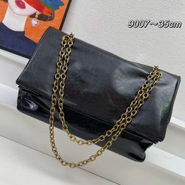 Large Capacity Crossbody Bag Handbags Women Shoulder Bags Metal Hardware Chian Letter Flap Tote Purse Interior Zipper Pocket Travel Shopping Handbag Black