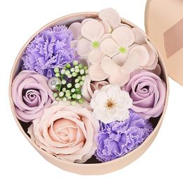 Decorative Flowers Soap Roses Artificial Flower Gift Box Valentine's Day Teacher's Christmas Round For Girlfriend