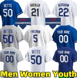 Custom Baseball Jerseys Mookie Betts Freddie Freeman Chris Taylor James Outman Clayton Kershaw Julio Urias Walker Buehler Will Smith Max Muncy David Peralta Jersey