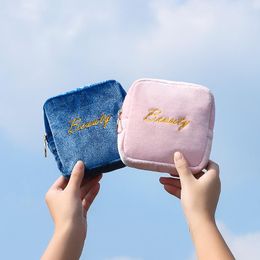 Storage Bags Women Girl Sanitary Napkin Bag Travel Lipstick Zipper Makeup Pouch Organiser Case Small Earphone