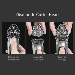 Electric Shaver ENCHEN BlackStone Replacement Shaver Head Black Silver 3D Floating Cutter Head Waterproof Stainless Steel Razor Blade