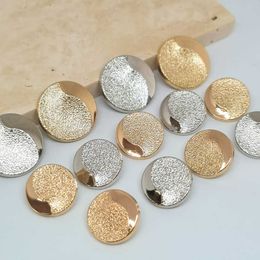 Sewing Notions Tools 18/23MM frosted gold and silver metal circular high-quality sewing accessories decorative buttons for handmade clothing DIY P230523