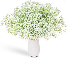 Decorative Flowers Baby Breath Artificial Bulk(12 Pcs) Upgrade Faux Gypsophila For Home Garden Decoration