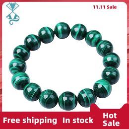 Bracelets Malachite Bracelet Green Natural Stone Beads Bracelets for Women Round Jewelry Bracelet 8mm 10mm for Men Hand Accessories