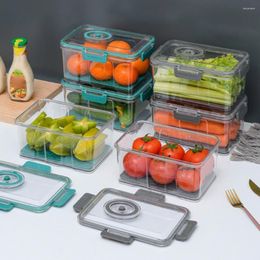 Storage Bottles Food Container Transparent High Capacity Sealed Box Good Sealing Vacuum Refrigerator Fresh-keeping With Lid Household