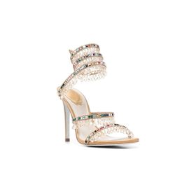 Rene Caovilla Heels Morgana Chandelier High Heel Sandals Cleo Shoe Shoe Women Margot Luxury Designer Ankle Nude Jewelry Elegant Evening Wear Pearl Sandals