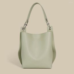 Evening Bags MS Korean Women Shoulder Bag Genuine Leather Handbag Large Capacity Bucket Unique Design Luxury Lady Tote Spring Summer 2023