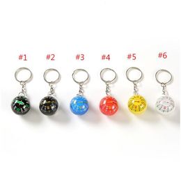 Keychains Lanyards Ball Compass Keychain Portable Outdoor Backpack Pendant Keyring Key Chain Drop Delivery Fashion Accessories Dhk7O