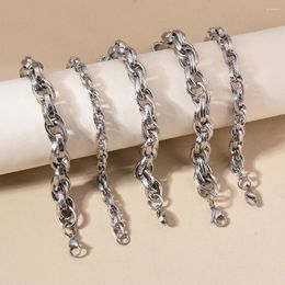 Link Bracelets 1 Pc Hip Hop Bracelet For Men Stainless Steel Curb Cuban Chain Braclet Punk Jewelry Gift Accessories