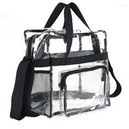 Storage Bags Clear Stadium Bag Large Transparent With Shoulder Strap Tote Zipper & Pockets For Festival