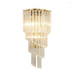 Wall Lamps Modern Design Crystal Luxury Home El Hallway Decoration Light Fixture Gold Stainless Steel Sconce AC90-260V