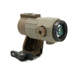 Tactical G45 5X Magnifier Scope With FAST FTC Mount Combo For Airsoft with US Flag Original Markings FDE Colours