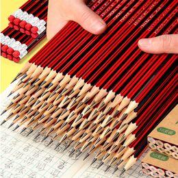 Pencils 20 10pcs lot wooden pencil HB with eraser childrens drawing school writing stationery 230523