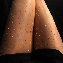 Socks Hosiery Women's Sexy Breathable Rhinestone Snagging Resistance Pantyhose Diamonds Stockings Plus Size Tights 20D Spider Stockings Y23