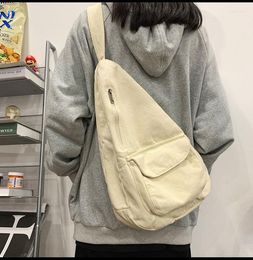 Evening Bags Women Shoulder Vintage Canvas Cross-body Bag Students Zipper School-bag Washed Retro Large Capacity Harajuku Ins