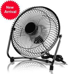 New 8 Inch USB Powered Metal Portable USB Desk Fan with 2 Speeds Switch Personal Cooling Fan for Home Office Table Outdoor Dropship