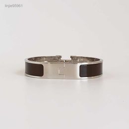 Classic Bracelet Silver Bangle for Men Enamel Bracelets and Women Cuff 12mm Wide Bagsf3y