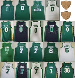 Finals 2023 Basketball Jayson Tatum Jersey 0 Jaylen Brown 7 Marcus Smart 36 Bill 6 Shirt Team Colour All Stitched For Sport Fans Earned City Black Green White High/Top