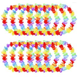 Gift Wrap 50 Pcs Wreath Cloth Hawaiian Leis Prom Decorations Beach Party Summer Wreaths Flower Tropical Garland