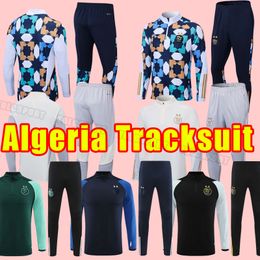 2022 2023 Soccer tracksuits Algerie home white away green MAHREZ FEGHOULI BENNACER ATAL 22 23 Algeria football kits shirt maillot de training set Long sleeve