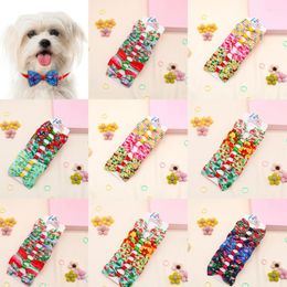 Dog Apparel Summer Style Pet Bows Bowtie Cat Collar Grooming Fruits Pattern Adjustable Doggy Products For Small Accessories