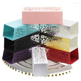 Gift Wrap 50pcs Eid Mubarak Candy Box Hollow Rose Flower Castle Chocolate Boxes Islamic Muslim Festival Al-Fitr Party Supply