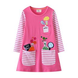 Girls Princess Dress Kids Pattern Embroidery Dress Toddlers Birthday Party Mesh Kids Autumn Dress for Girl