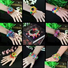 Charm Bracelets Cloth Bell Bracelet Jewellery Handmade Female Wholesale Gsfb157 Mix Order 20 Pieces A Lot Drop Delivery Dhv95