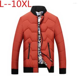 Men's Down 10XL 8XL 6XL Winter Jacket Men Fashion Stand Collar Male Parka Mens Solid Thick Jackets And Coats Man Parkas