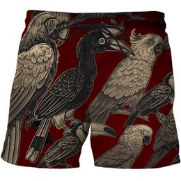 Men's Shorts European and American 3D printed men's abstract pattern summer large size quick drying casual beach pants sports swimming shorts P230524