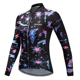 Women Colourful Cycling Jersey Cartoon Symbol Breathab Quick Dry Full Seve Bike Riding Jerseys Customized/Whosa Service AA230524