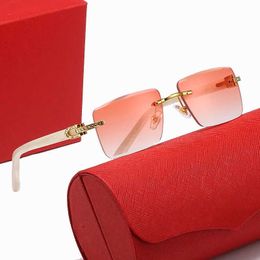Designer Brand Fashion Sunglasses Luxury Outdoor Summer Red Diamond Carti Glasses Pink for Women Leisure Time Radiation Protection 18 Colour Eyeglasses Hyperligh
