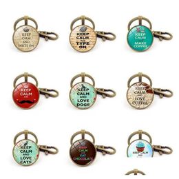 Key Rings Ship Keep Calm And Carry On Pendant Keychain Gift R233 Mix Order 20 Pieces A Lot Keychains Drop Delivery Jewellery Dhcng