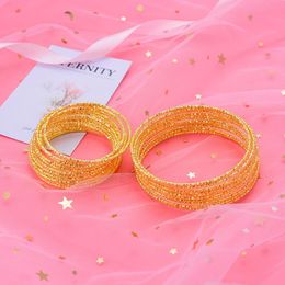 Bangle WANDO 12pcs/lot Small baby Bangle New Fashion Accessories Jewellery Copper Cute brecklace For Women Girl Nice Gift wb140