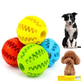 Dog Treat Toy Ball Funny Interactive Elasticity Pet Chew Toy Dogs Tooth Clean Balls Of Food Extratough Rubber 7cm 5cmthe