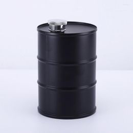 Hip Flasks Convenient Oil Wine Barrel Stainless Drum Anti-rust Outdoor Hiking Storage