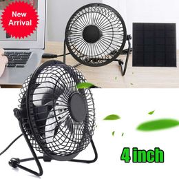 New Mini Solar Panel Powered Ventilator Fan Portable 5W 4 inch Greenhouse Solar Exhaust Fan for Office Outdoor Dog Chicken House